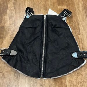 leather vest with fur inside